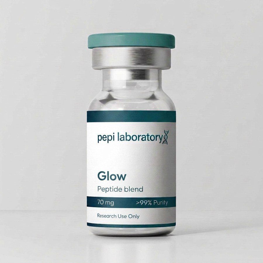 Flacon de Glow 70 mg, mélange de peptides, pepi laboratory
