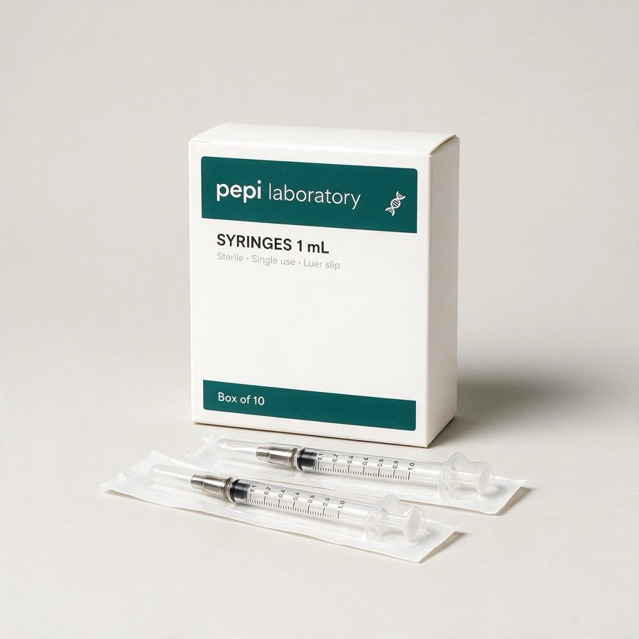 Boîte de 10 seringues stériles 1 mL, pepi laboratory
